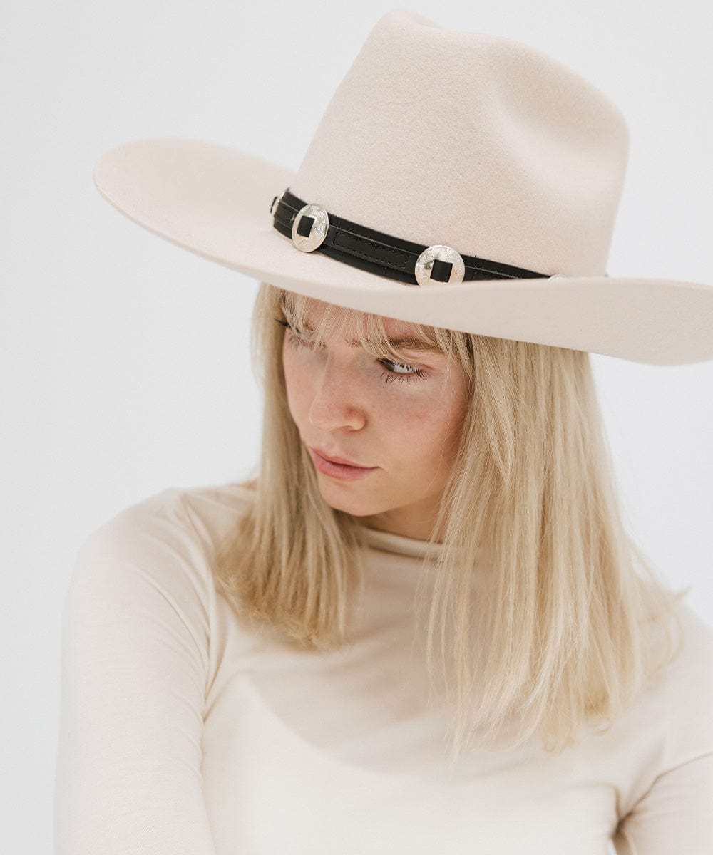 Authentic Genuine Leather Western Hat Band for Cowboy Hats - Handcrafted Adjustable Headband for Rodeo, Country Music & Outdoor Events