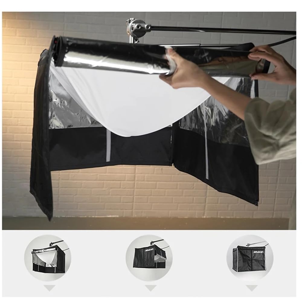 Aputure Amaran Lantern Softbox for F21/F22/F22C/F22X - Portable LED Light Diffuser for Photography & Videography - Perfect for Studio, Outdoor, and On-Location Shooting