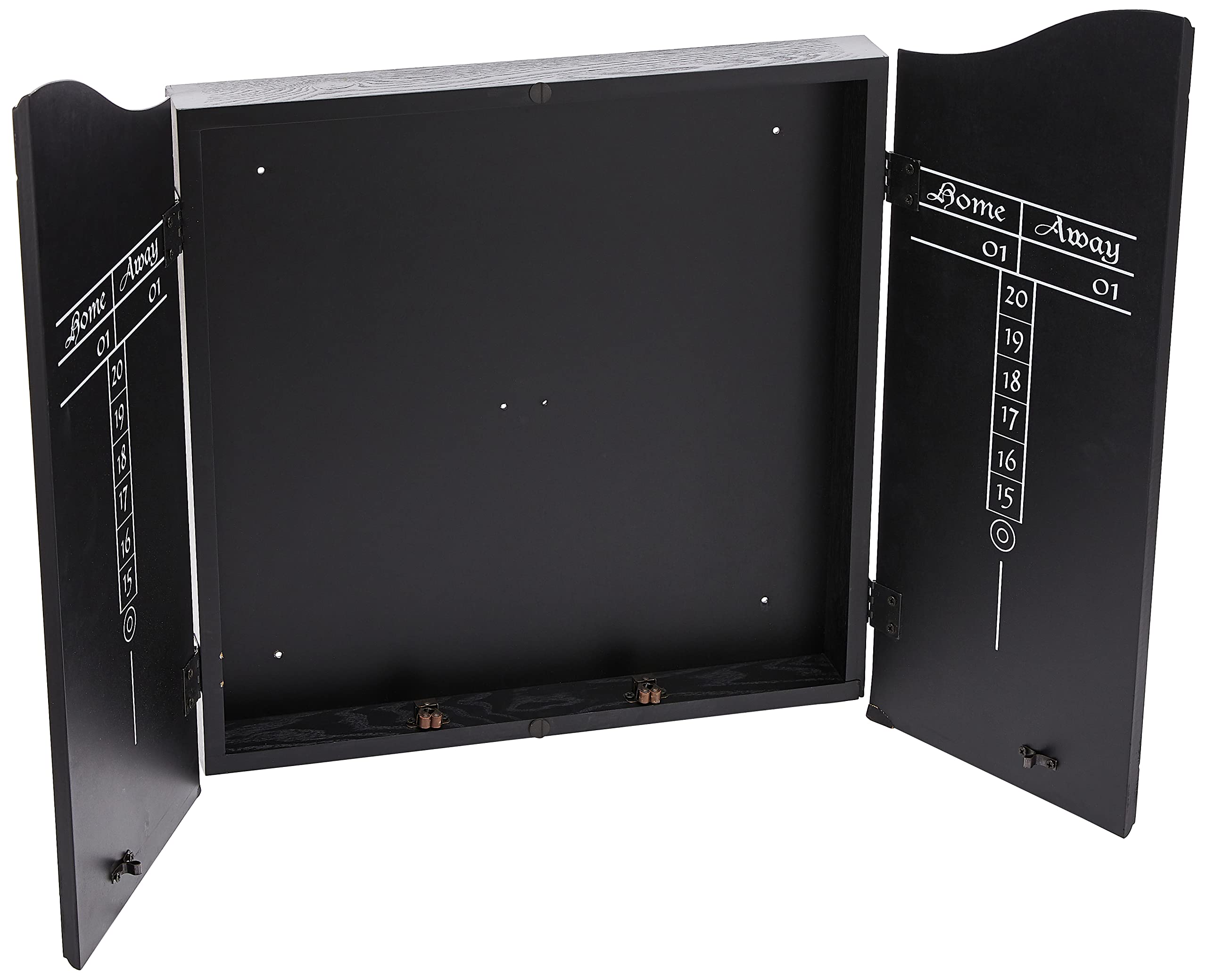 Premium Stained Wooden Dart Board Cabinet with Darts - Classic Pub Style for Game Room, Man Cave, or Bar Decor - CueStix International