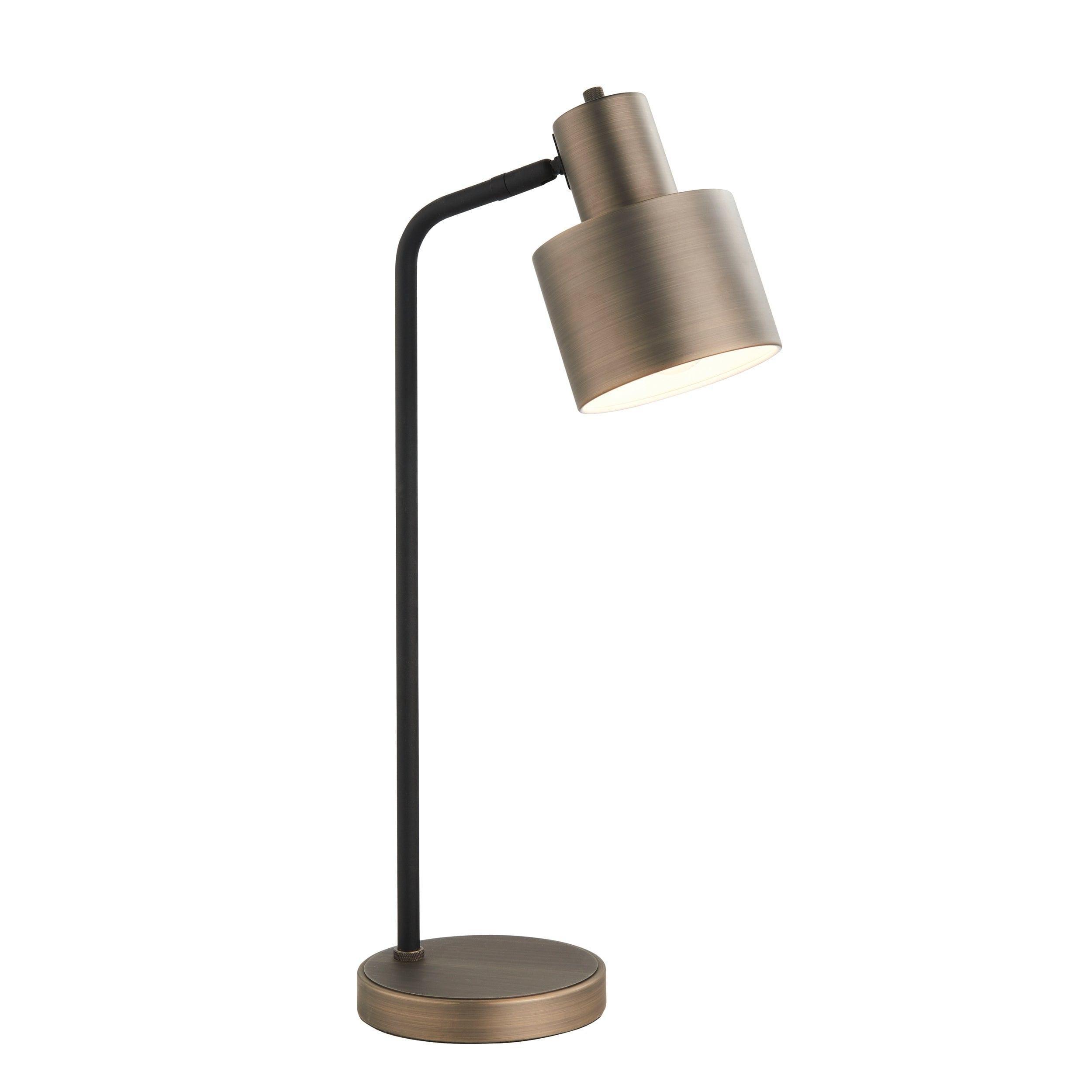 Endon Mayfield 1 Light Bronze Finish Table Lamp - Modern Desk Lamp for Bedroom, Living Room & Office - Warm Ambient Lighting for Home Decor