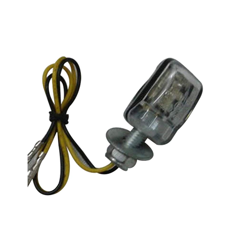 6 LED Amber Motorcycle Turn Signal Lights - Universal Blinker Indicators for Most Bikes - 2 Pack - Running & Brake Light - Perfect for Cruisers, Sport Bikes & Off-Road Motorcycles