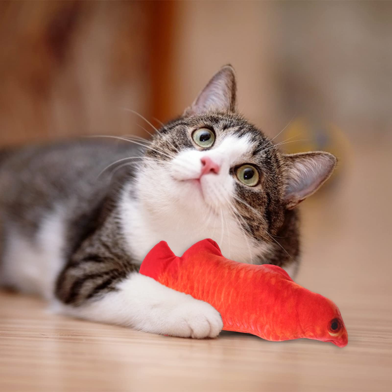Balacoo Electric Moving Fish Cat Toy - Interactive Plush Simulation with Wagging Tail, Funny Chew & Kick Electronic Pet Toy for Cats & Kittens - Perfect for Playtime, Training & Stress Relief