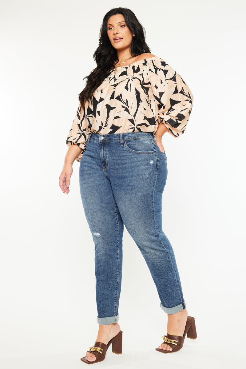 Harper Essentials Mid Rise Slim Straight Jeans for Women - Plus Size Denim Pants, Comfortable & Stylish for Casual Wear, Office, and Everyday Outfits