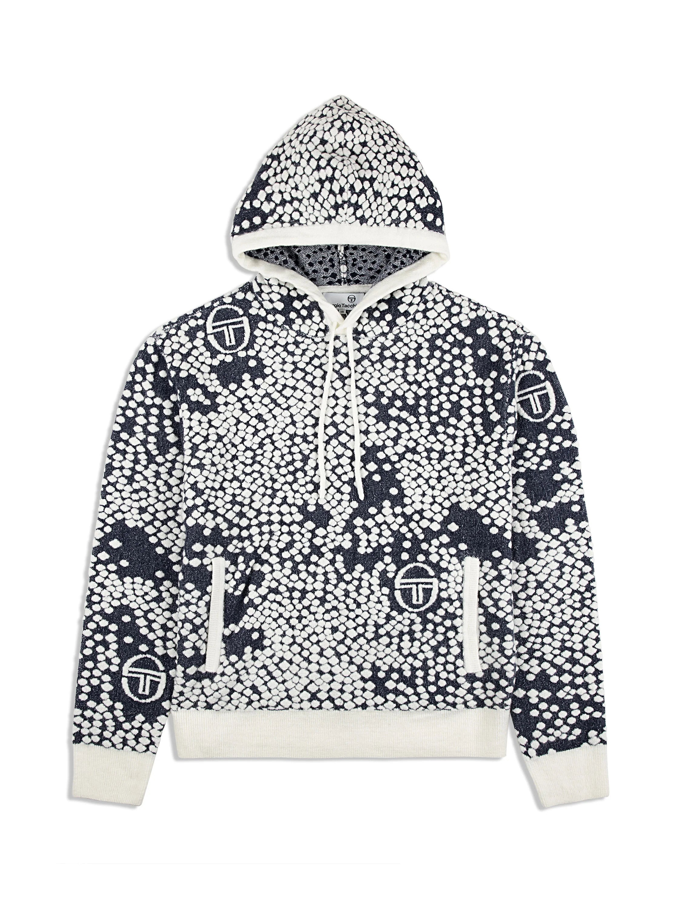 Astratta Jacquard Hoodie for Men & Women - Stylish Maritme Blue Pullover for Casual Wear, Outdoor Activities & Street Fashion