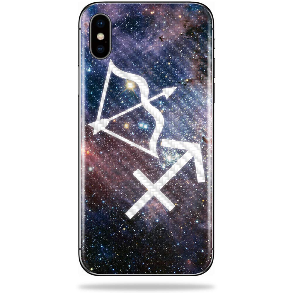 Premium Carbon Fiber Skin for Apple iPhone X - Sagittarius Design | Protective & Durable Textured Cover | Easy to Apply & Remove | Made in USA | Perfect for Daily Use, Travel & Style Protection
