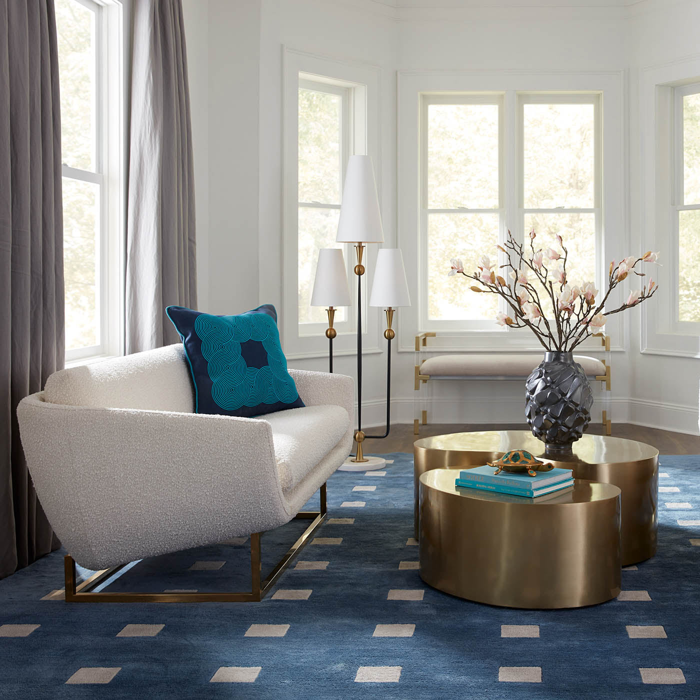 Hand Knotted Small Square Rug - Soft & Durable Wool Carpet for Living Room, Bedroom, or Nursery Decor