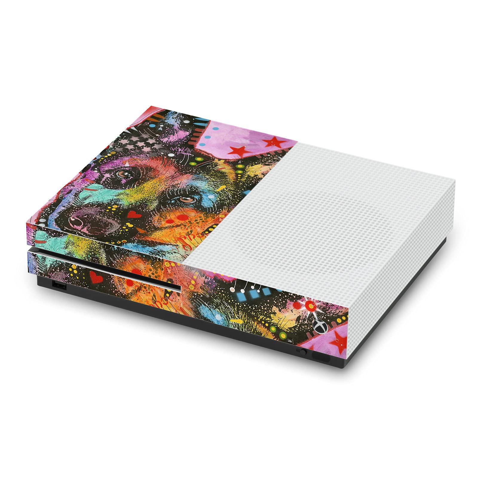 Head Case Designs Licenza Ufficiale Dean Russo Pastore Tedesco Animali Vinile Sticker Gaming Pelle Adesivo Compatibile con Xbox One S Console - Protezione Antigraffio e Decorazione per Gamer