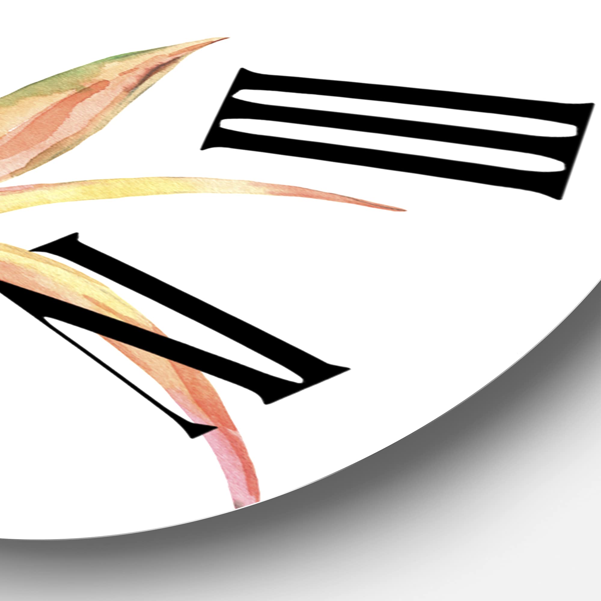 Farmhouse Wall Clock with Tropical Leaves & Air Plant Design - Large Floral Botanical Wall Clock for Living Room, Kitchen, Bedroom Decor | Perfect for Home, Office & Gift Giving