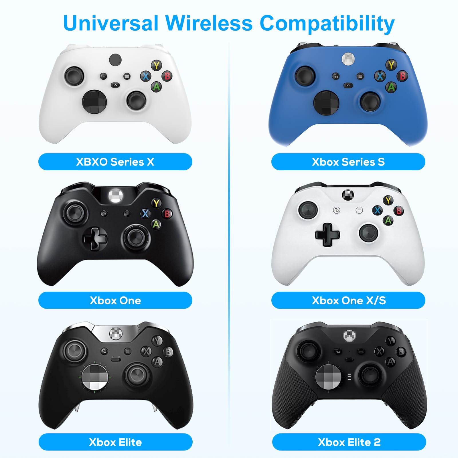Wireless Gaming Keyboard for Xbox Series X/S, One/One X/S & Elite Controllers - Chatpad with USB Receiver & Audio Jack - Perfect for Messaging & Voice Chat (Controller Not Included) - Black - Ideal for Xbox Gaming & Online Communication