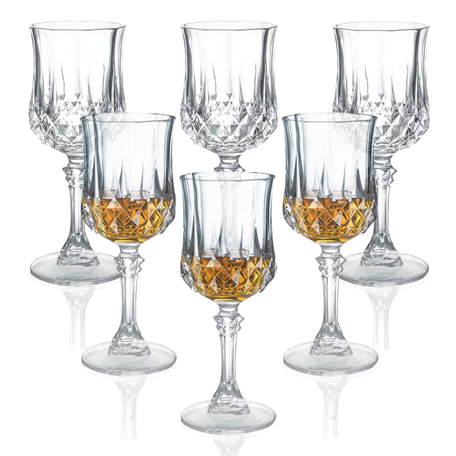 Premium 1.7oz/50ml Cordial Glasses Set of 6 - Elegant Stemmed Shot Glasses for Tequila, Sherry & Liqueurs - Perfect for Home Bars, Parties & Cocktail Entertaining