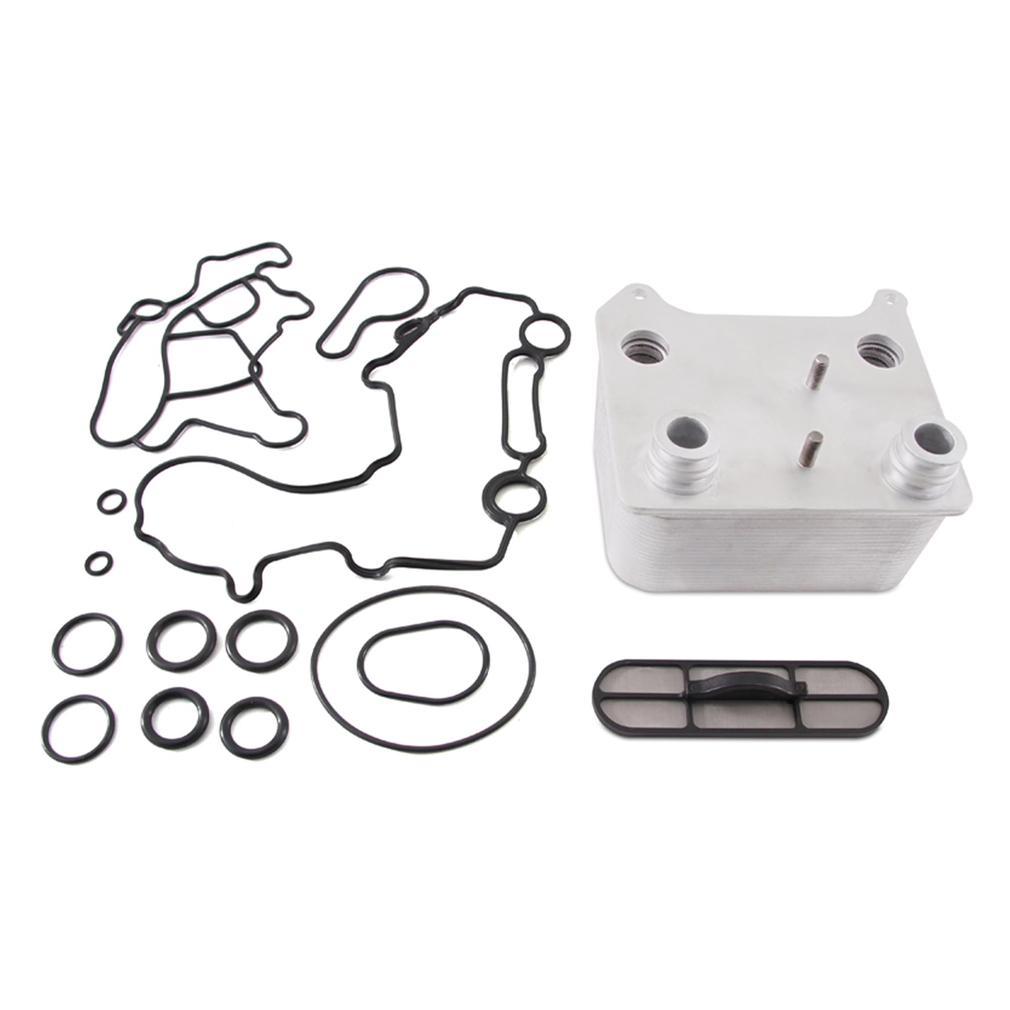 Mishimoto MMOC-F2D-03 Ford Powerstroke 6.0L Oil Cooler Replacement (2003-2007) - High Performance Cooling Solution for Diesel Trucks & Towing Applications