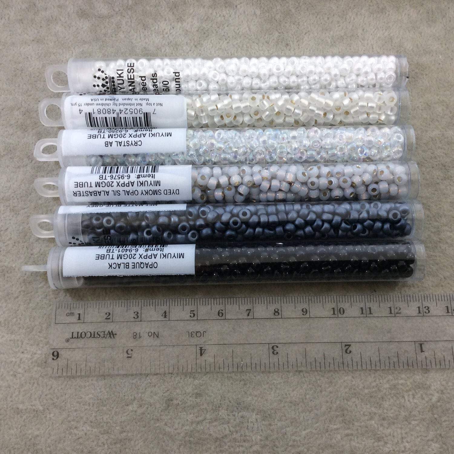 Miyuki 6/0 Round Rocaille Seed Beads - 20g Butter Cream Ceylon Glass Beads for Jewelry Making, DIY Crafts, Scrapbooking & Home Decor