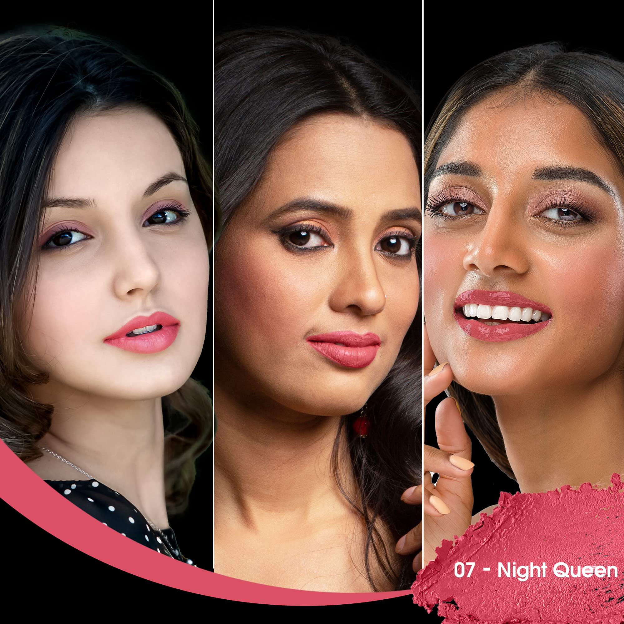 COLORS QUEEN Matte Liquid Lipstick - Long Lasting 7. Night Queen Shade | Perfect for Night Out, Party & Special Occasions