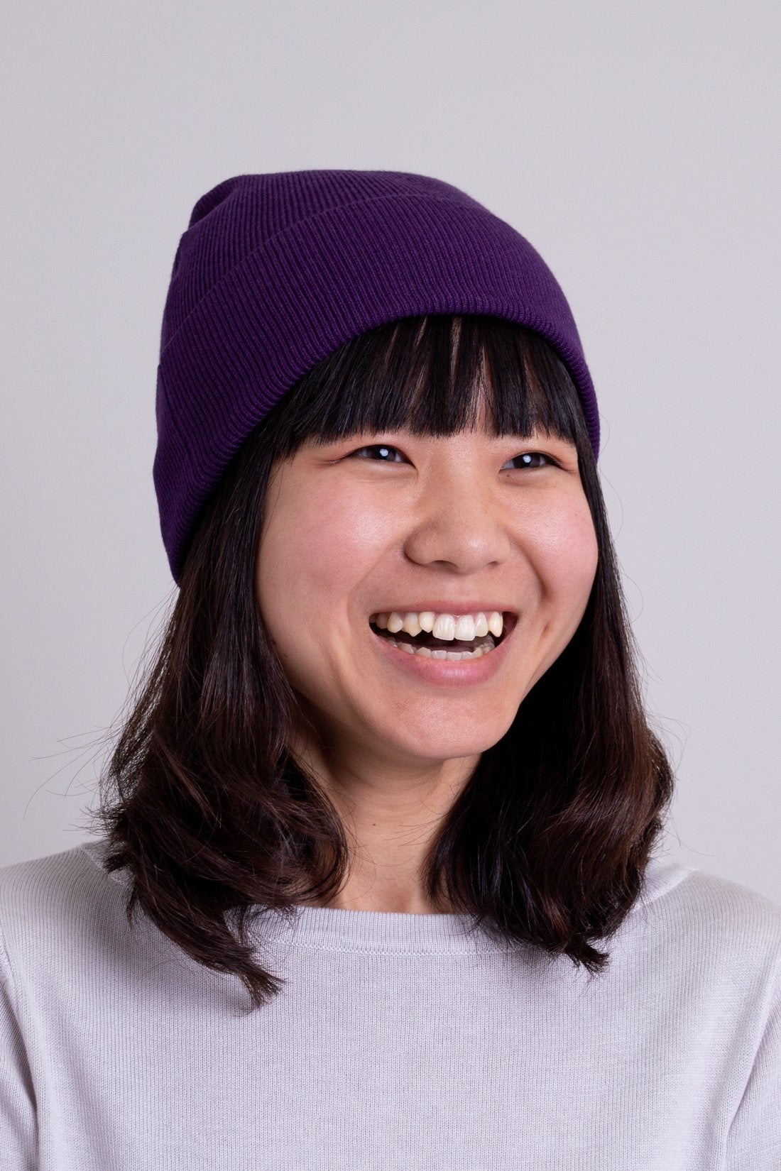 Soft & Warm Purple Knit Beanie - Bamboo Cotton Blend for Men & Women - Perfect for Winter, Outdoor Activities & Casual Wear