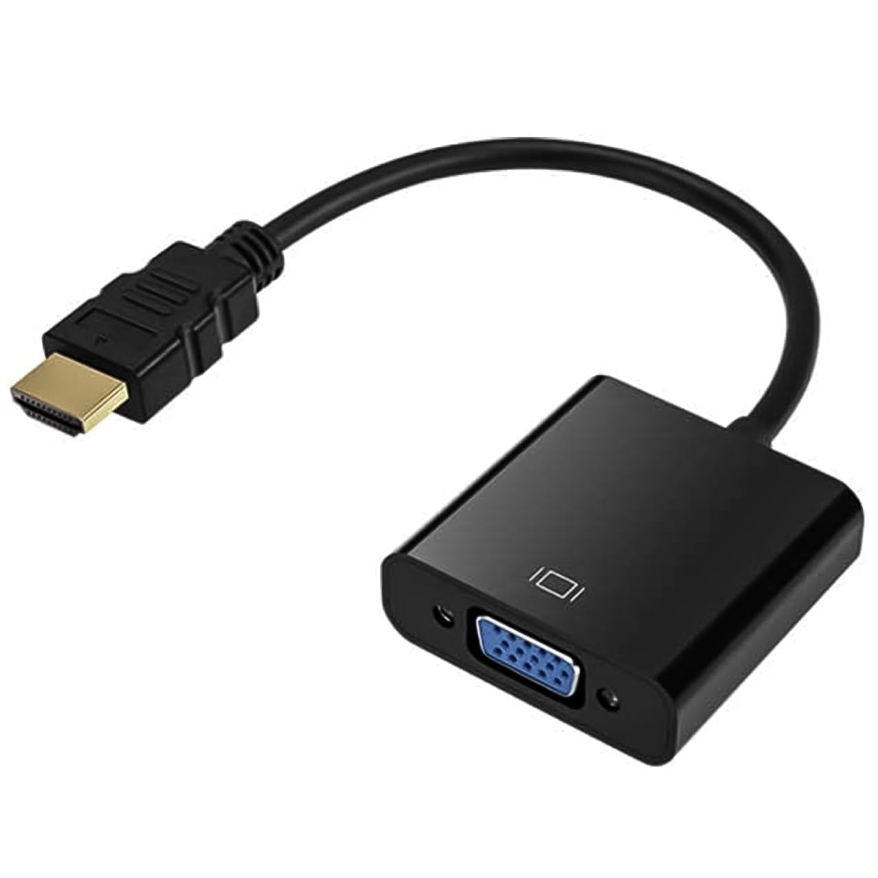Premium Gold-Plated HDMI to VGA Adapter Converter (Male to Female) - 1080P HD Video Output for Laptop, PC, Monitor, Projector, HDTV | Compatible with Chromebook, Raspberry Pi, Roku, Xbox | Ideal for Home Office, Gaming & Presentations
