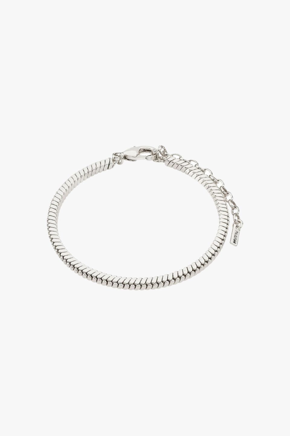 Dominique Flat Snake Silver Chain Recycled Bracelet - Stylish Unisex Jewelry for Everyday Wear & Gifts | Perfect for Casual Outfits, Date Nights & Special Occasions