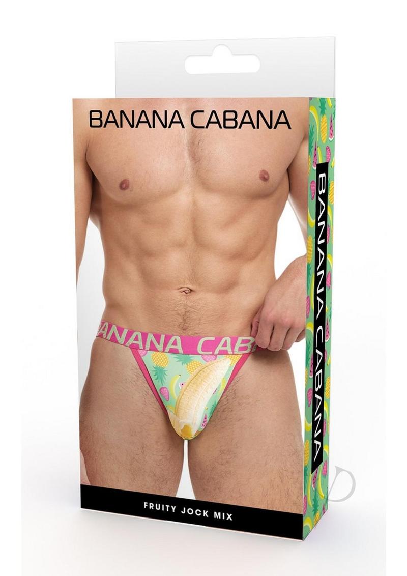 Banana Cabana Jock Fruit - Medium/Large Size Multicolor Men's Underwear - Perfect for Gym, Sports & Everyday Comfort