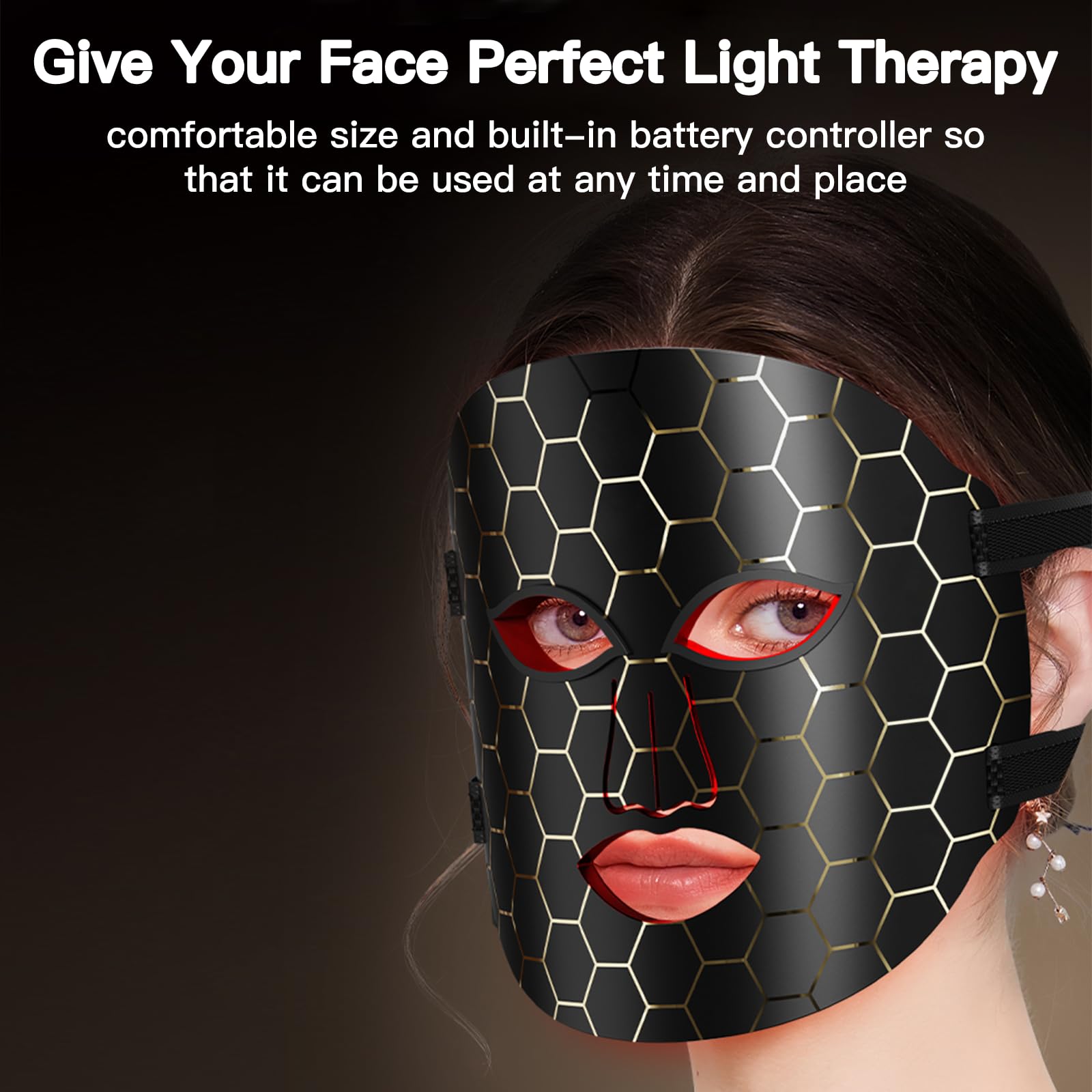Red Light Therapy Mask for Face - 7 Color LED Facial Mask with Red, Yellow & Blue Light Therapy - Anti-Aging & Skin Rejuvenation Device for Acne, Wrinkles & Glowing Skin - Perfect for Home Spa & Skincare Routine