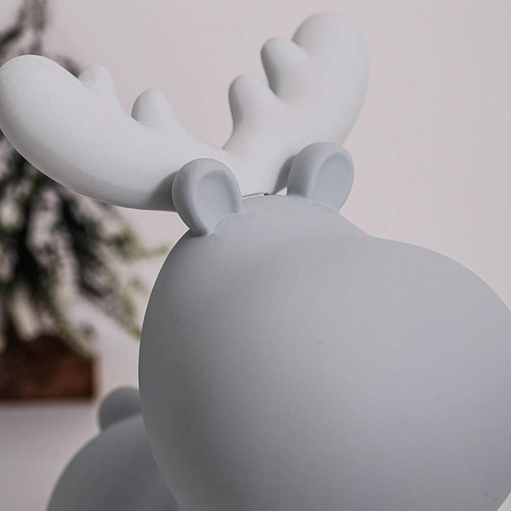 Cute Deer Girl Heart Piggy Bank - Blue Small Ceramic Money Box for Kids Birthday Gift, Home Decor & Savings Storage - Perfect for Bedroom, Nursery, or Party Decoration