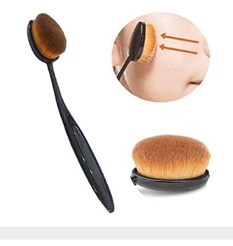 Professional Slim Makeup Blush & Contour Foundation Brush Set - Soft Nylon Hair Fan Brushes (Black) for Flawless Face Makeup | Perfect for Everyday Use, Bridal Makeup & Professional Makeup Artists