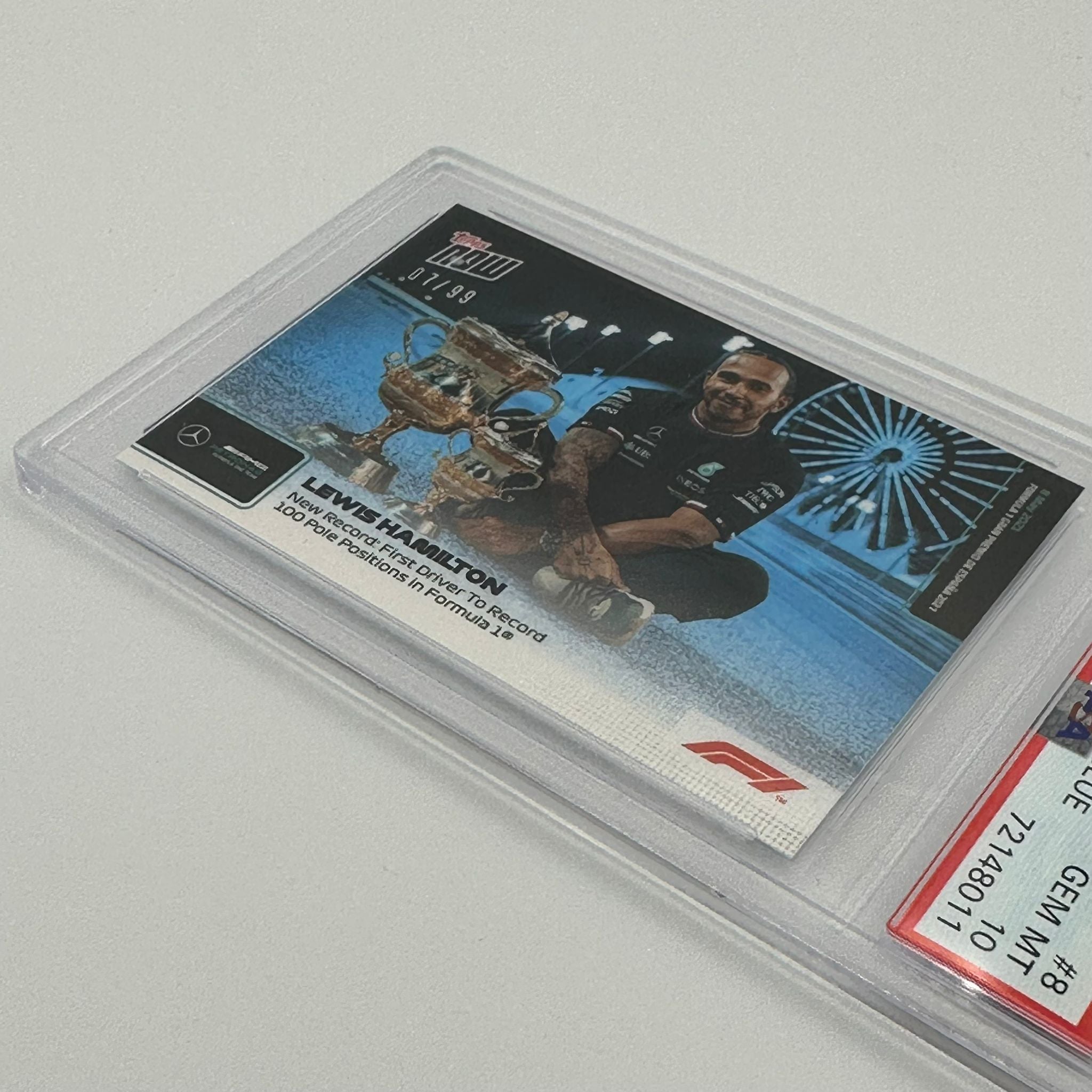 PSA 10 Graded 2007 Lewis Hamilton #8 Rookie Card - Dark Blue Parallel - Perfect for F1 Collectors & Racing Memorabilia Displays