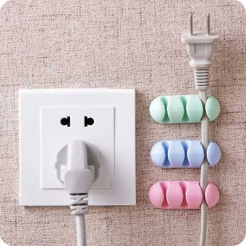 Bakeey™ 2-Pack TPU Cable Clips - Cable Holder & Cord Organizer for Desk, Headphone Stand - Perfect for Office, Home & Gaming Setup