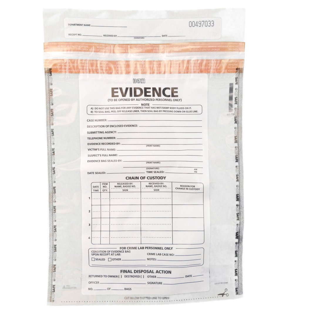 Crime Scene Evidence Bags - 12 Pack Paper & Plastic Sample Bags for Forensic Investigations, Police Work & Evidence Collection | Ideal for Law Enforcement, Crime Labs & Security Professionals