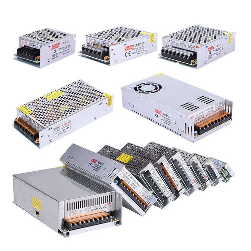 GSYFDZSWZX Fengyan Universal LED Power Supply 5V 12V 24V DC Transformer 5A-60A for Landscape Lights, CCTV, Computers, 3D Printers & Street Lamps - Indoor/Outdoor Lighting & Electronic Projects