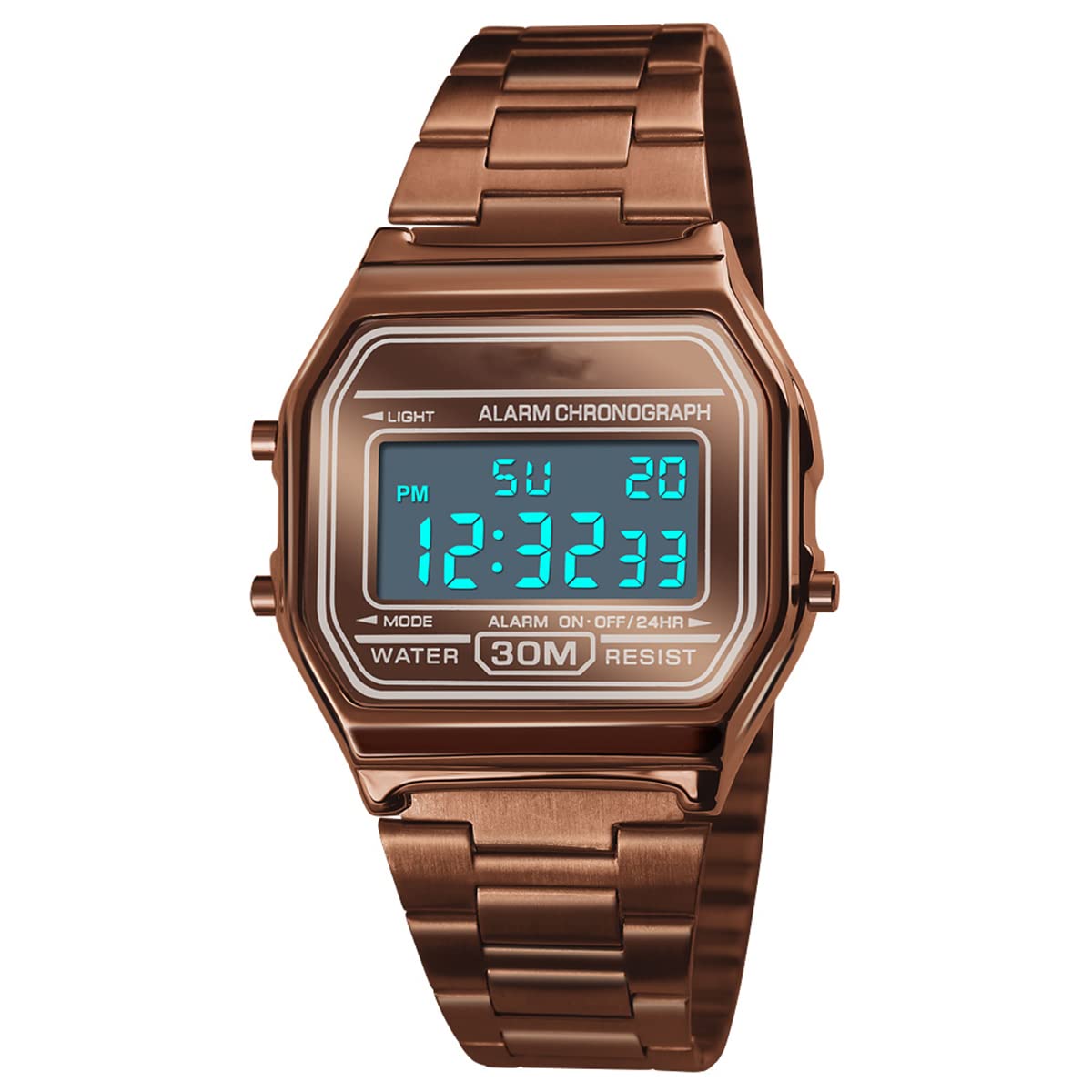 Nicoone Luxury Business Wrist Watch - 30M Waterproof Stainless Steel Sports Watch with Digital Clock & LED Back Light - Perfect for Office, Gym, and Outdoor Activities