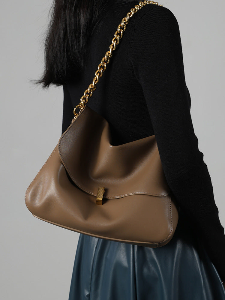 Stylish Crossbody Chain Shoulder Bag for Women - Fashionable & Lightweight Purse for Daily Use, Work, and Evening Events