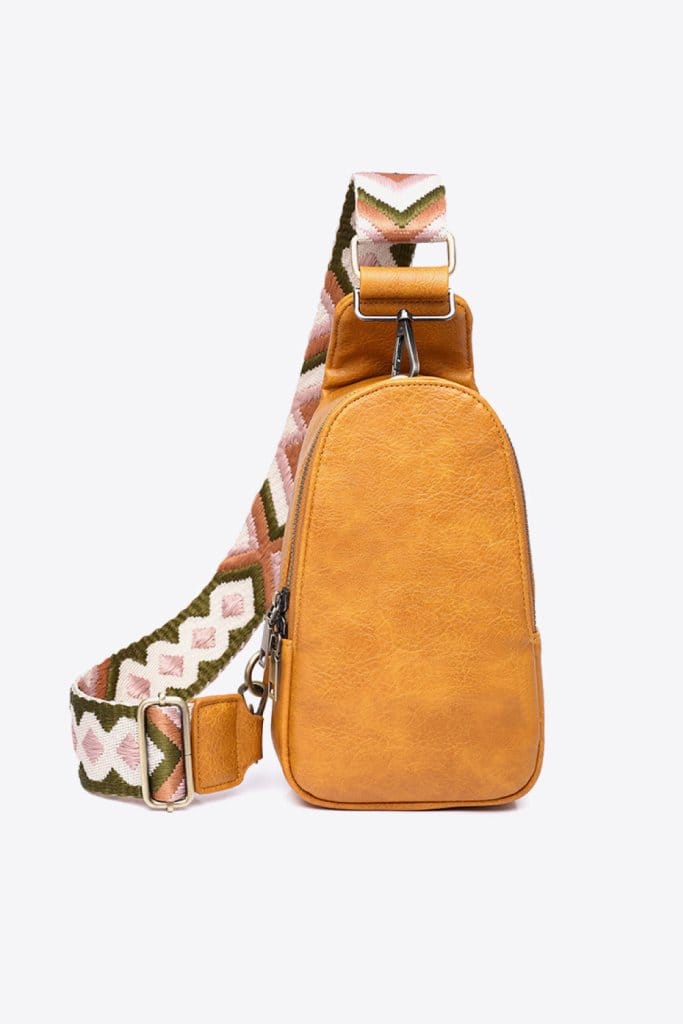 Adjustable Leather Sling Bag for Men & Women - Crossbody Shoulder Bag with Adjustable Strap - Perfect for Travel, Work & Everyday Use