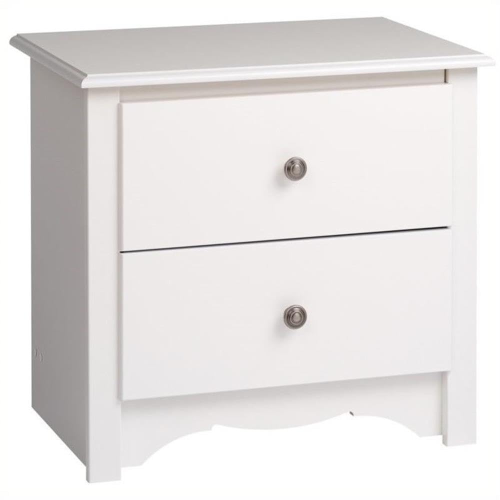 Home Square 3-Piece White Bedroom Set - Wardrobe Armoire & 2 Nightstands | Modern Bedroom Furniture for Small Spaces & Master Suites