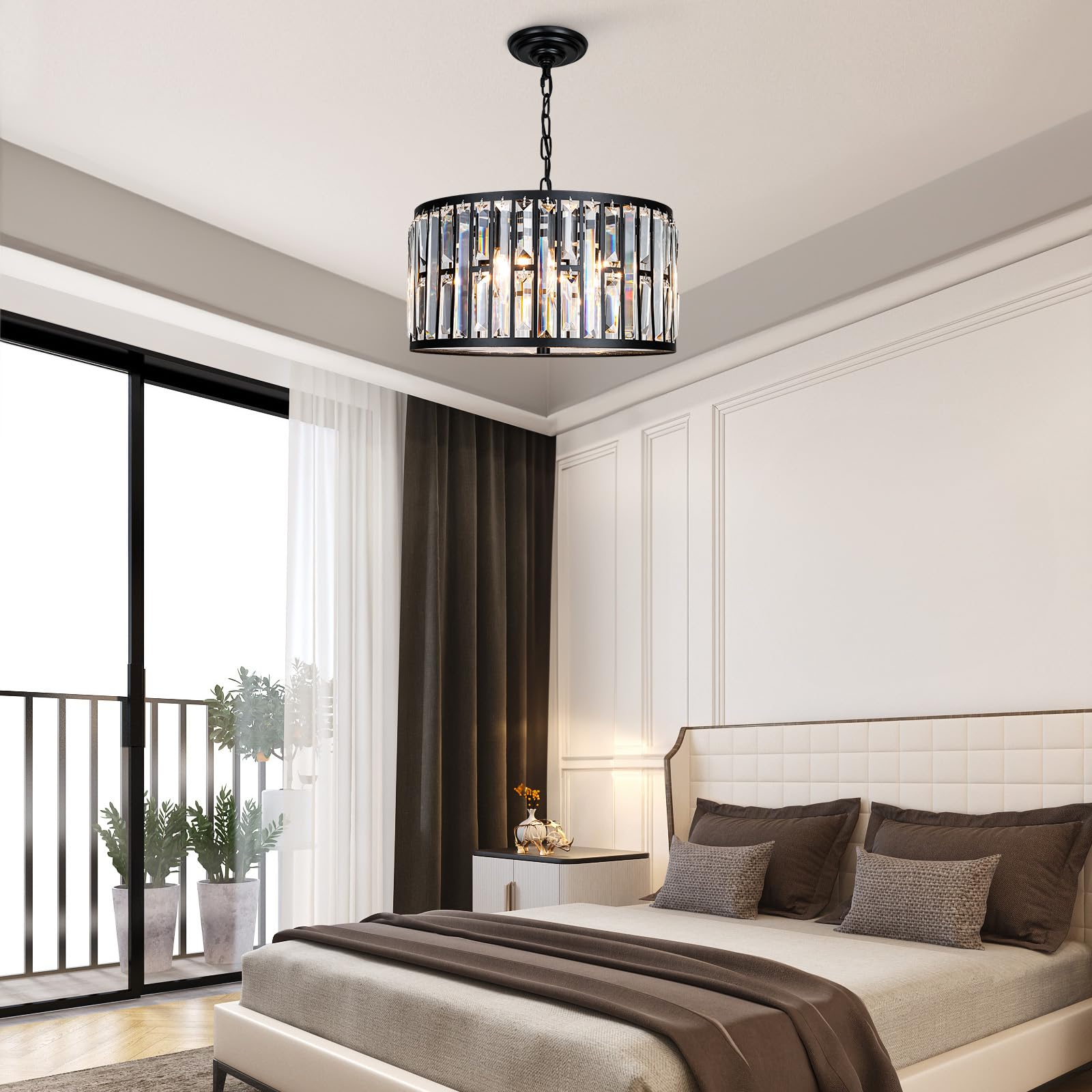 6-Light Modern Crystal Chandelier - 16