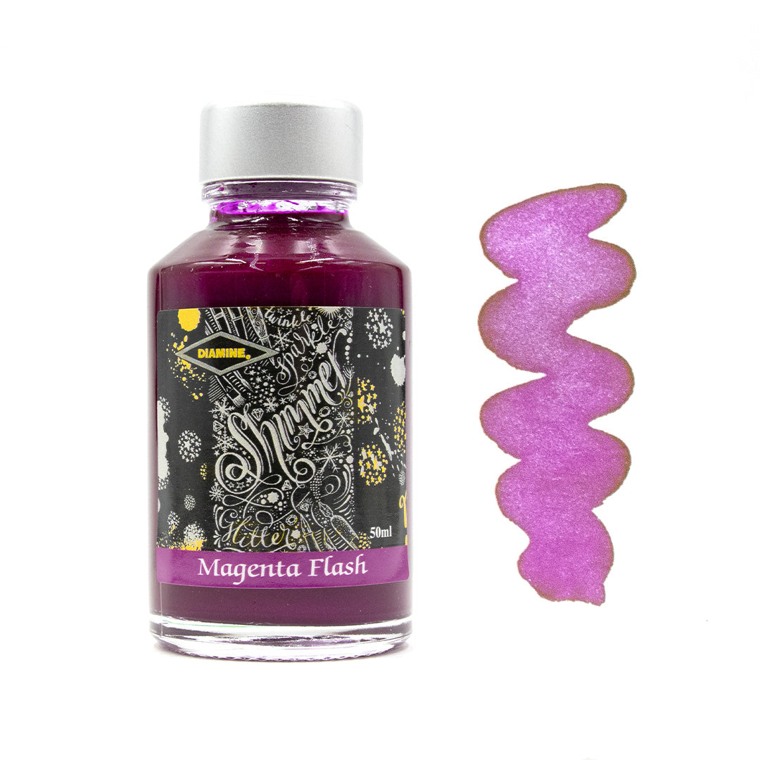 Diamine Shimmering Ink 50ml - Metallic Calligraphy & Fountain Pen Ink for Artistic Writing, Journaling, and Creative Projects