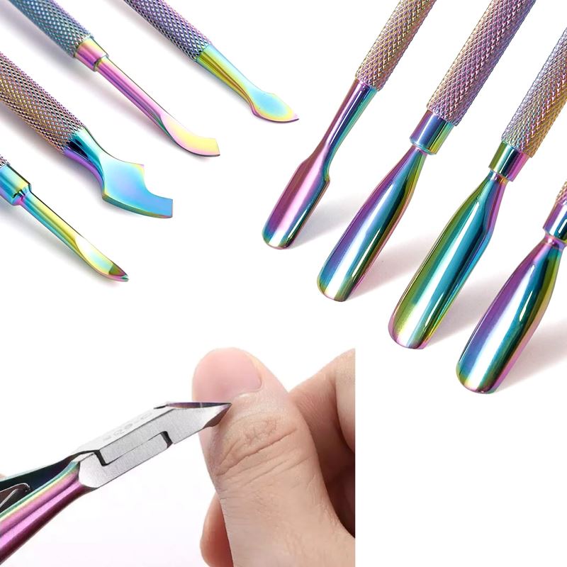 Vibrant Rainbow Nail Art Tools Kit - Professional Manicure & Pedicure Set for Salon & Home Use - Perfect for DIY Nail Designs, Gel Polish Application & Creative Nail Art