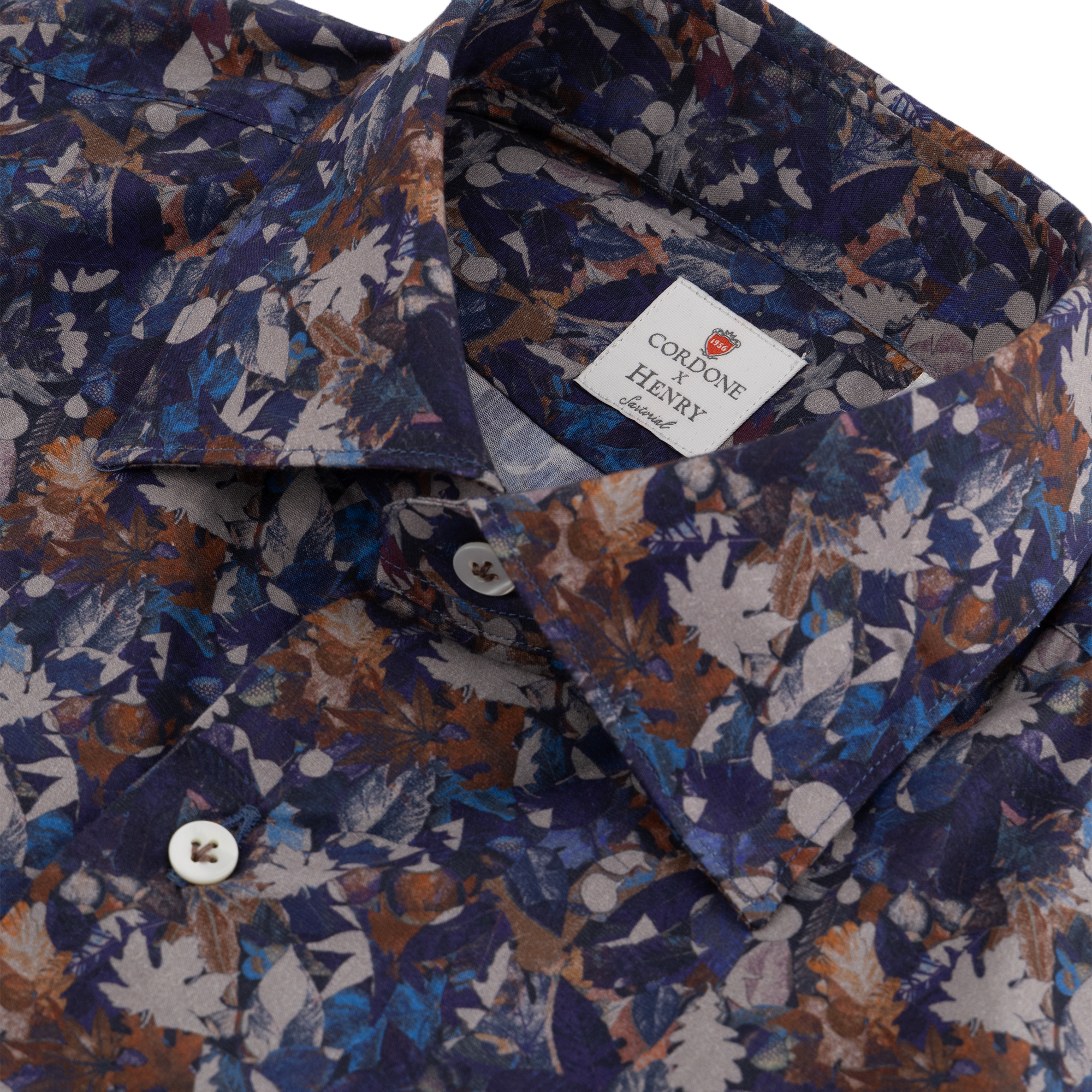 CORDONE Floral Print Cotton Shirt for Women - Blue Multi Color Casual Blouse - Perfect for Spring Outfits, Beach Vacations & Date Nights