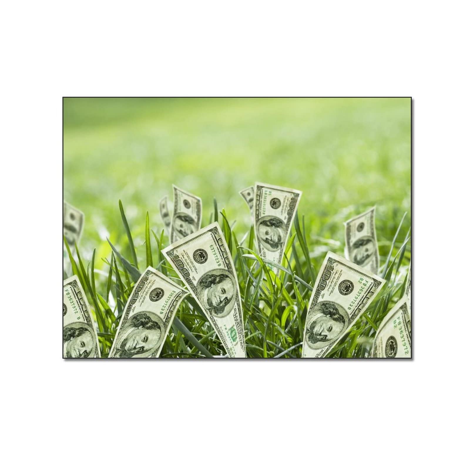 Fun Planting Dollar Canvas Wall Art Print - 16x20 Inch (40x51cm) Modern Poster for Living Room & Bedroom Decor - Perfect for Home Office, Nursery, or Dorm Room Wall Decoration