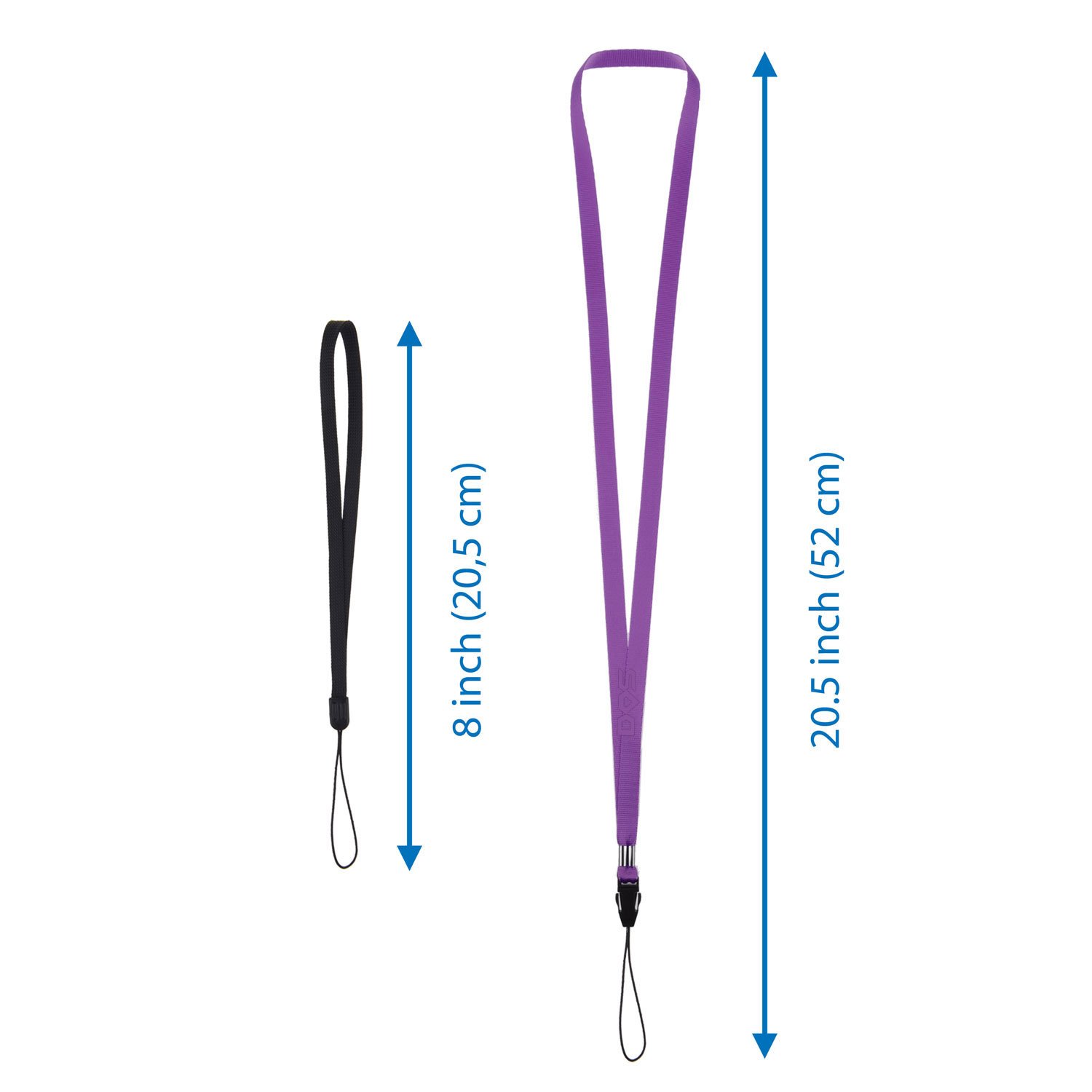 8 Neck Lanyards & 4 Wrist Straps - ID Holder for Work, Events & Travel