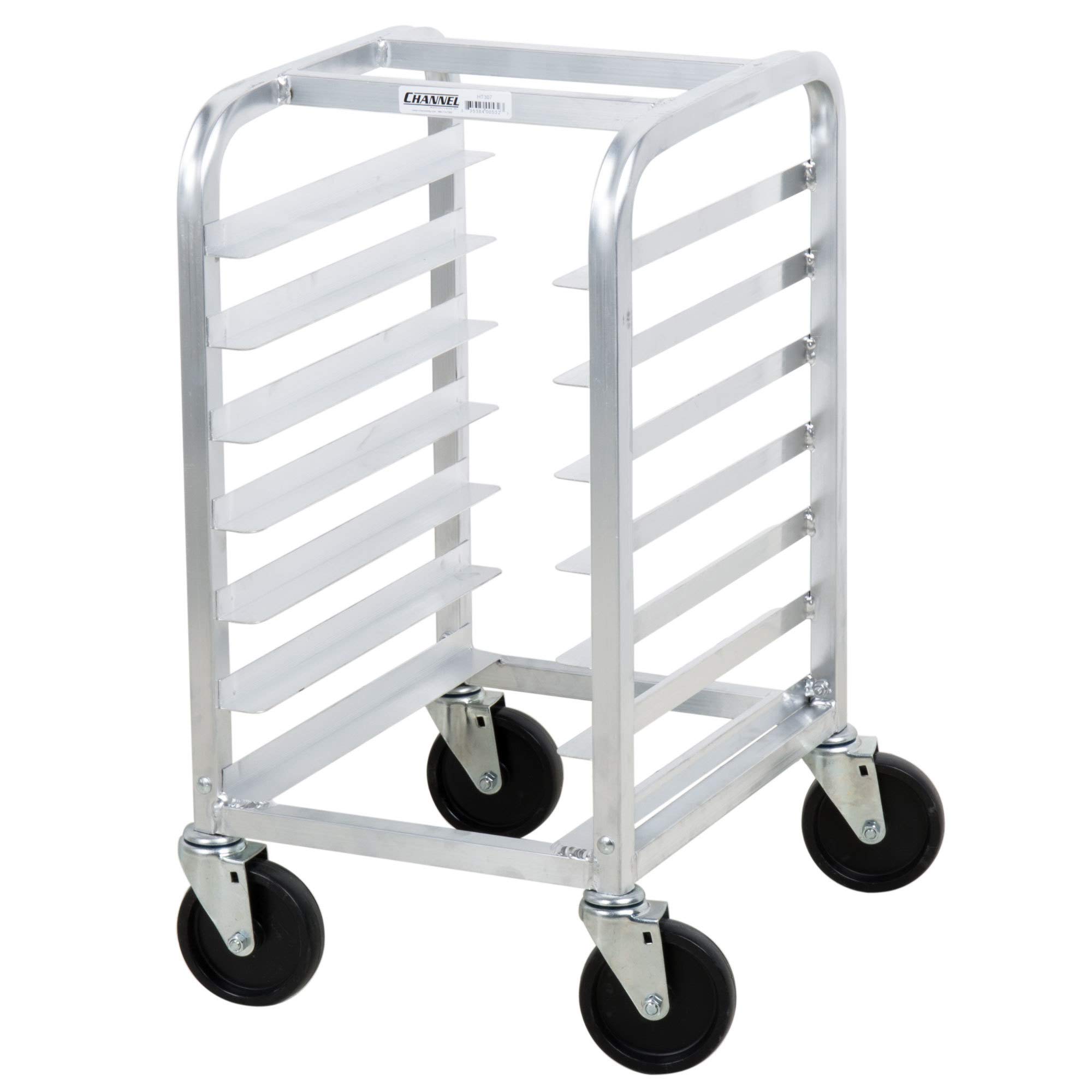 HT307 Commercial Bun Pan Rack - Heavy Duty Stainless Steel Baking Sheet Organizer for Bakeries, Restaurants & Kitchens - Perfect for Storing Cookie Sheets, Baking Pans & Pastry Trays (White)