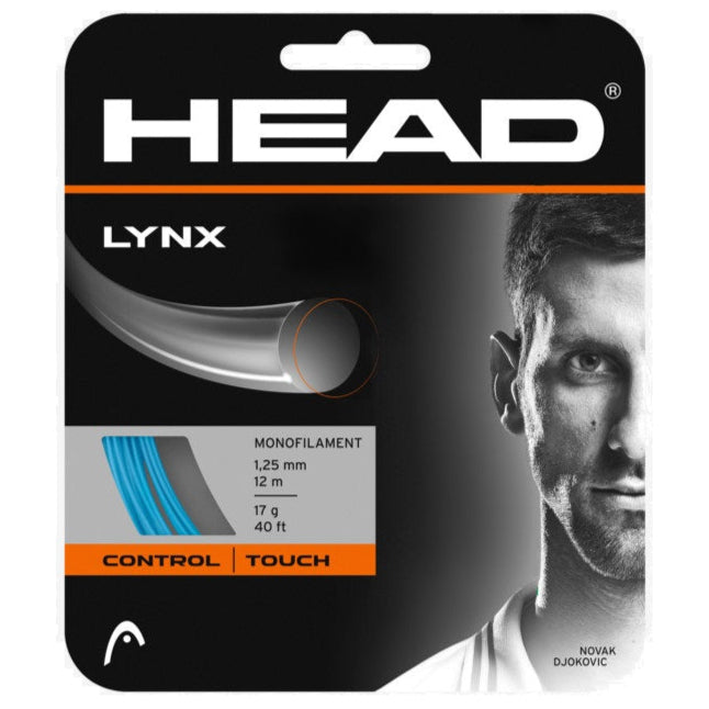 Head Lynx 17/1.25 Tennis String (Blue) - High Performance Polyester String for Tennis Rackets - Perfect for Competitive Play & Training Sessions
