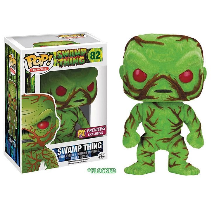 DC Universe Pop! Vinyl Figure Swamp Thing [Flocked] PX Exclusive - Collectible Funko Pop! Vinyl Figure for DC Comics Fans - Perfect for Display, Gifts & Comic Book Collections