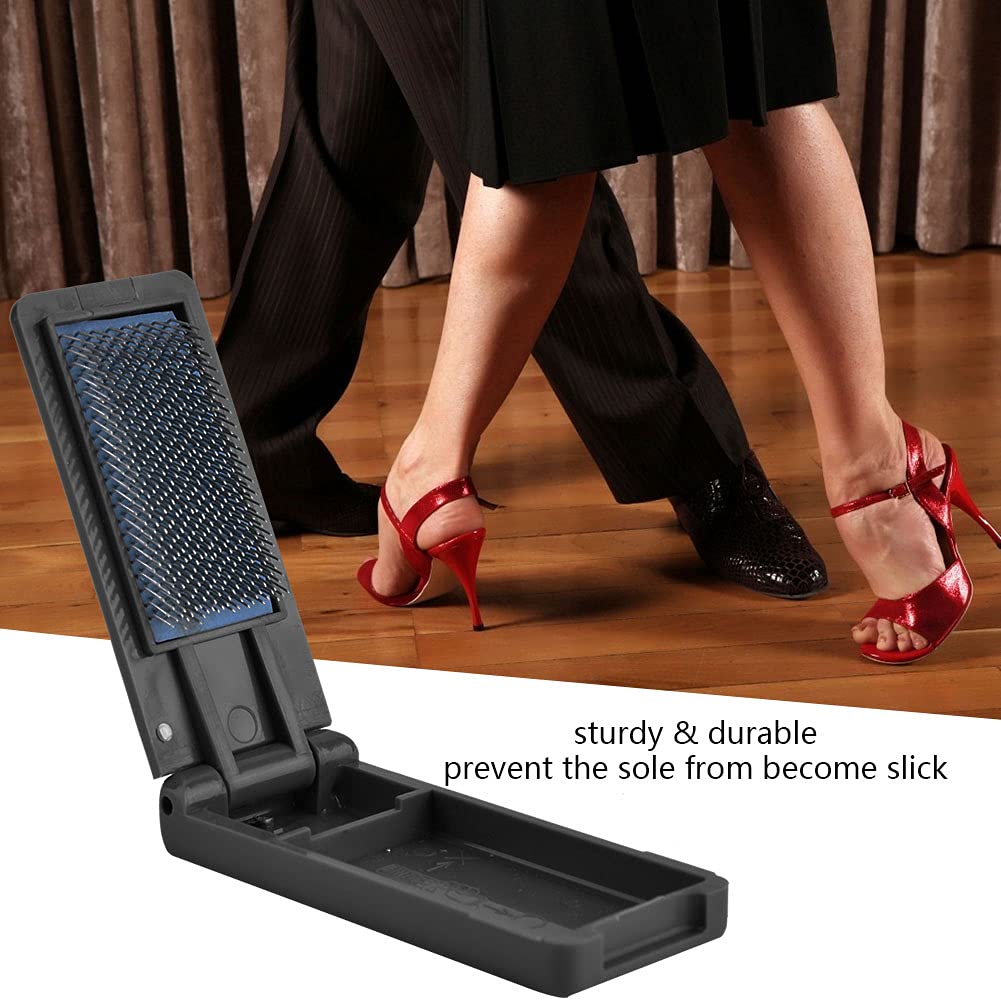 Professional Suede Sole Cleaning Brush for Ballroom & Dance Shoes - Foldable Wire Brush for Shoe Maintenance (Black) - Perfect for Latin, Tango & Salsa Dancers