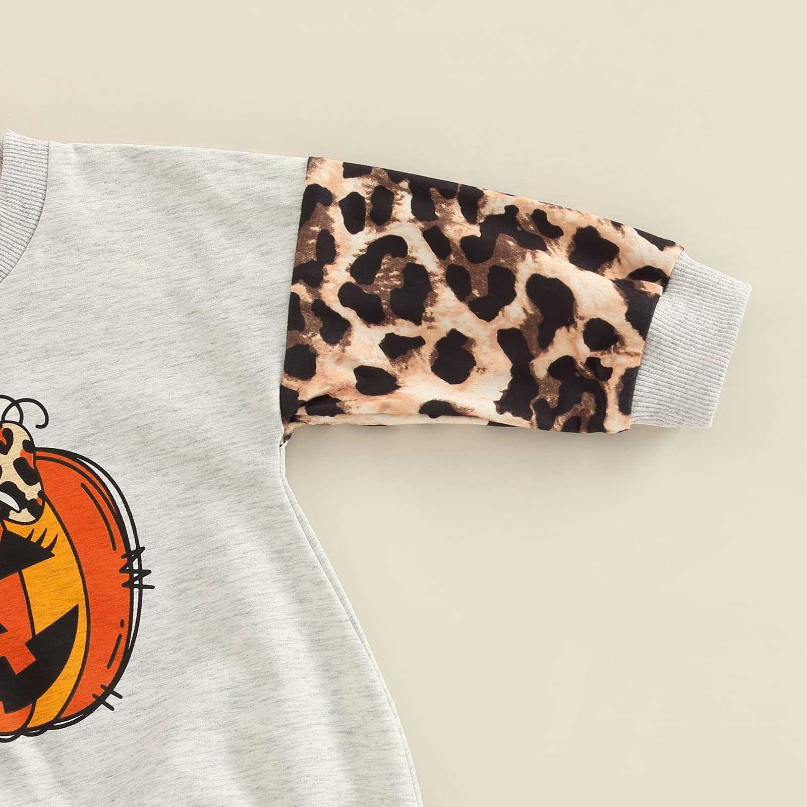Halloween Pumpkin Sweatshirt & Bubble Romper Outfit for Toddler Baby Boys & Girls - Cozy Oversized Onesie for Trick-or-Treating & Fall Festivals