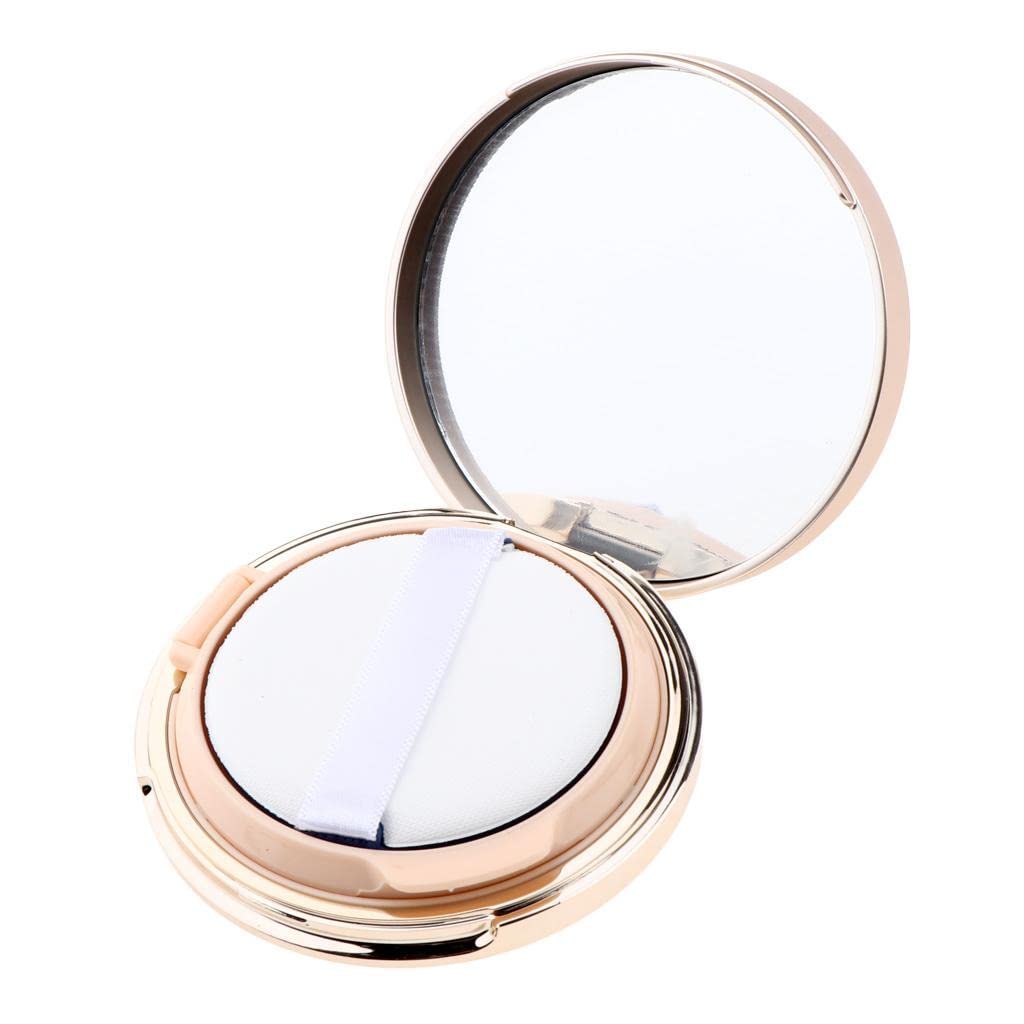VMS INDIA Portable Air Cushion Puff Box - Compact BB Cream & Powder Container with Air Cushion Sponge | Perfect for Makeup Touch-Ups On The Go, Travel & Daily Beauty Routine