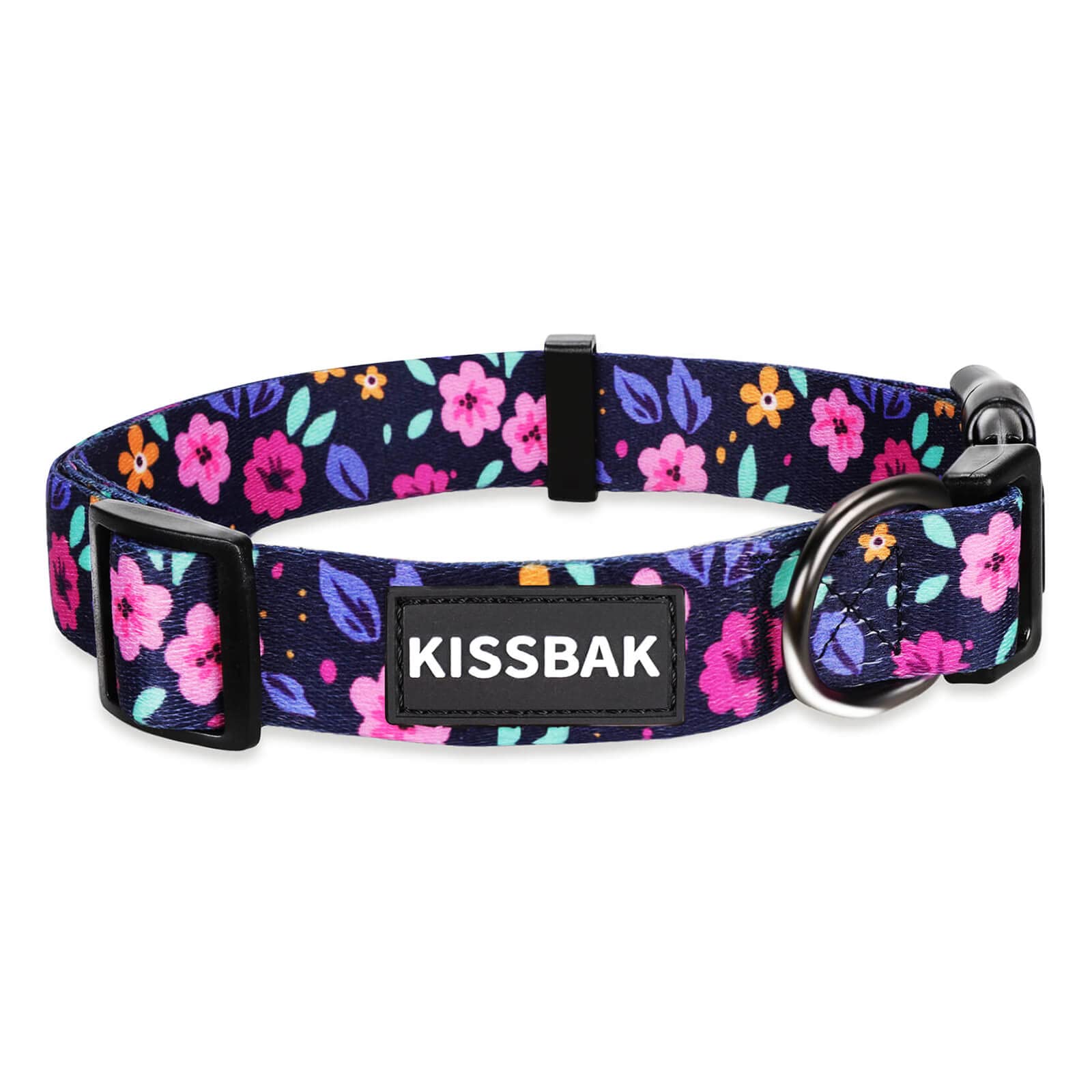 KISSBAK Floral Dog Collar for Large Dogs - Adjustable Soft Pet Collar with Cute Design for Girl Puppies (L, Floral) | Perfect for Daily Walks, Training & Special Occasions