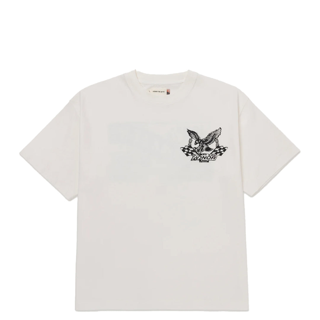 Vintage Oil Print T-Shirt for Men - Classic White Cotton Tee with Retro Design - Perfect for Casual Wear, Street Style, and Vintage Lovers