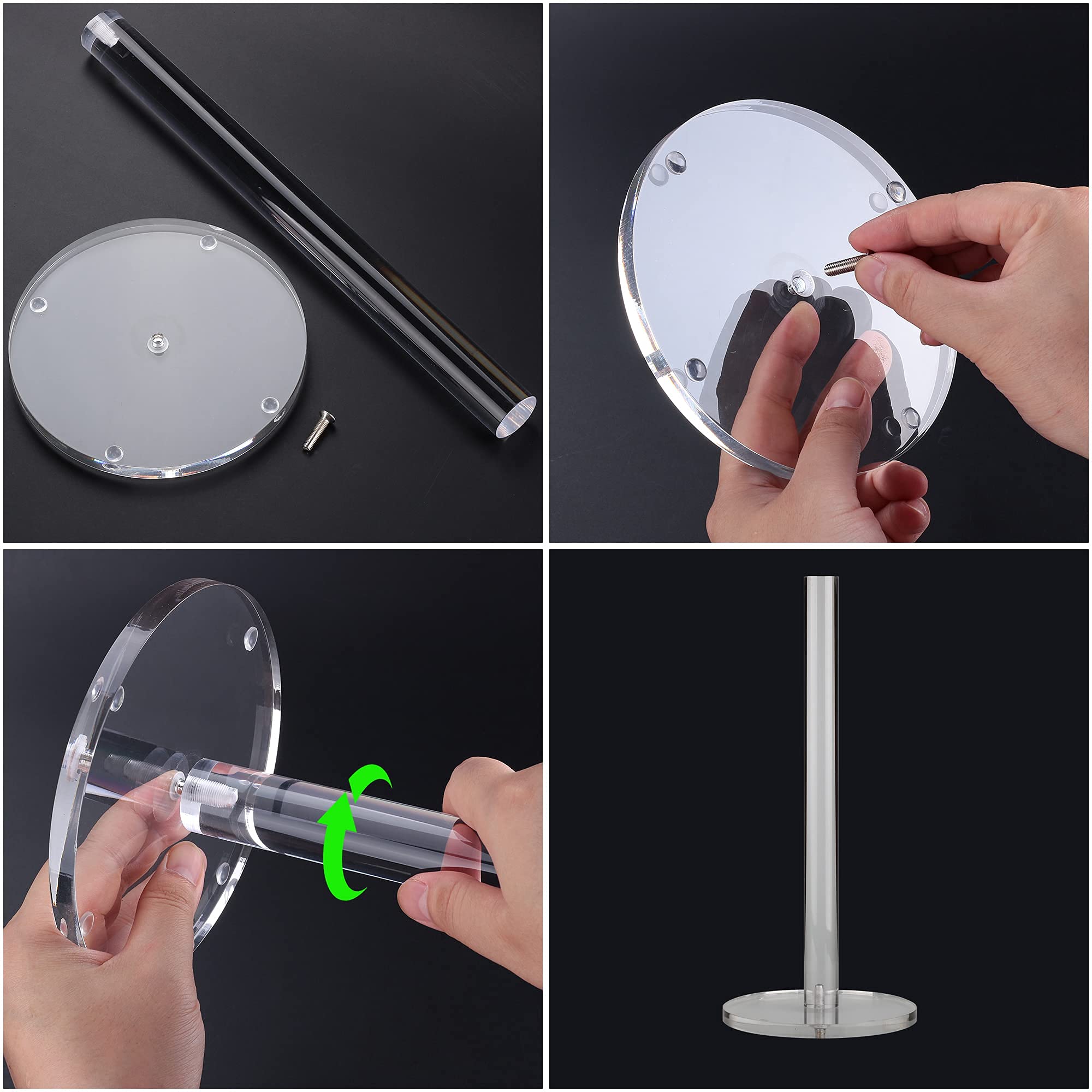 WORHE Clear Acrylic Paper Towel Holder - 5.9