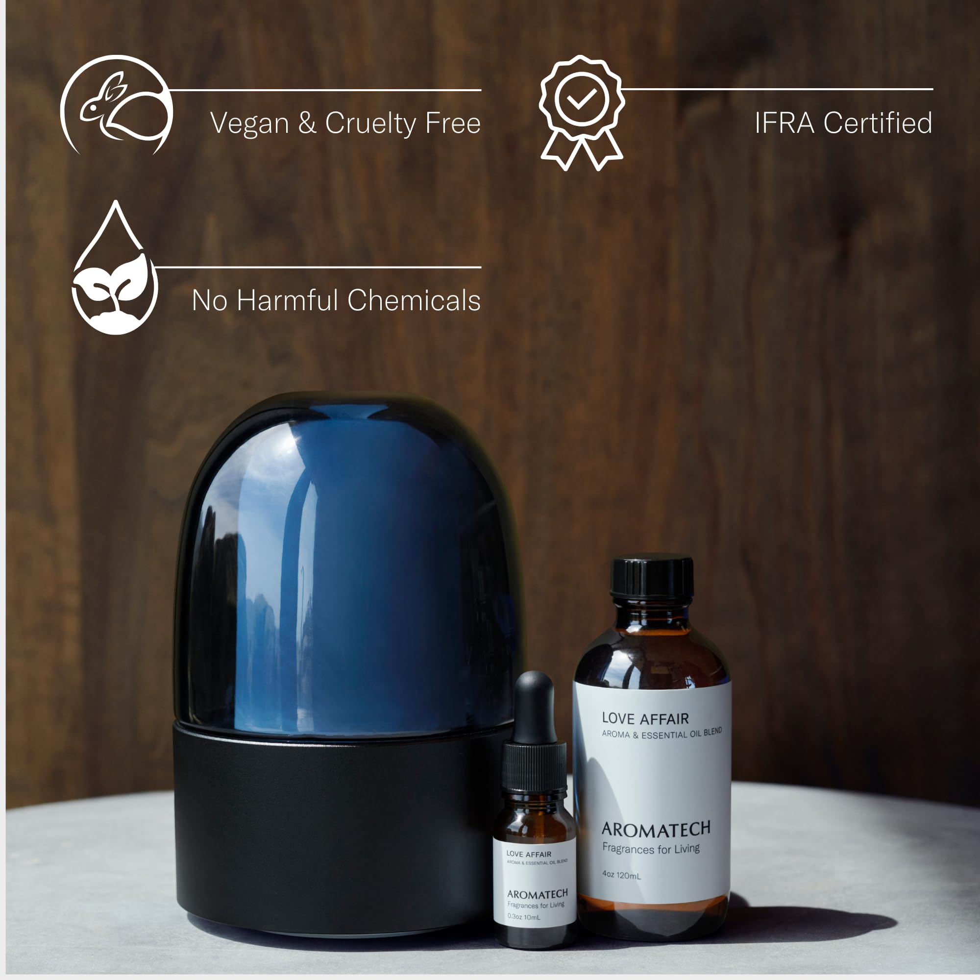 AromaTech Love Affair Essential Oil Blend - Jasmine, Saffron, Cedar & Amber Scented Aromatherapy Oil for Diffusers (16 fl oz/500mL) | Luxury Hotel Inspired Fragrance for Relaxation, Spa & Home Wellness