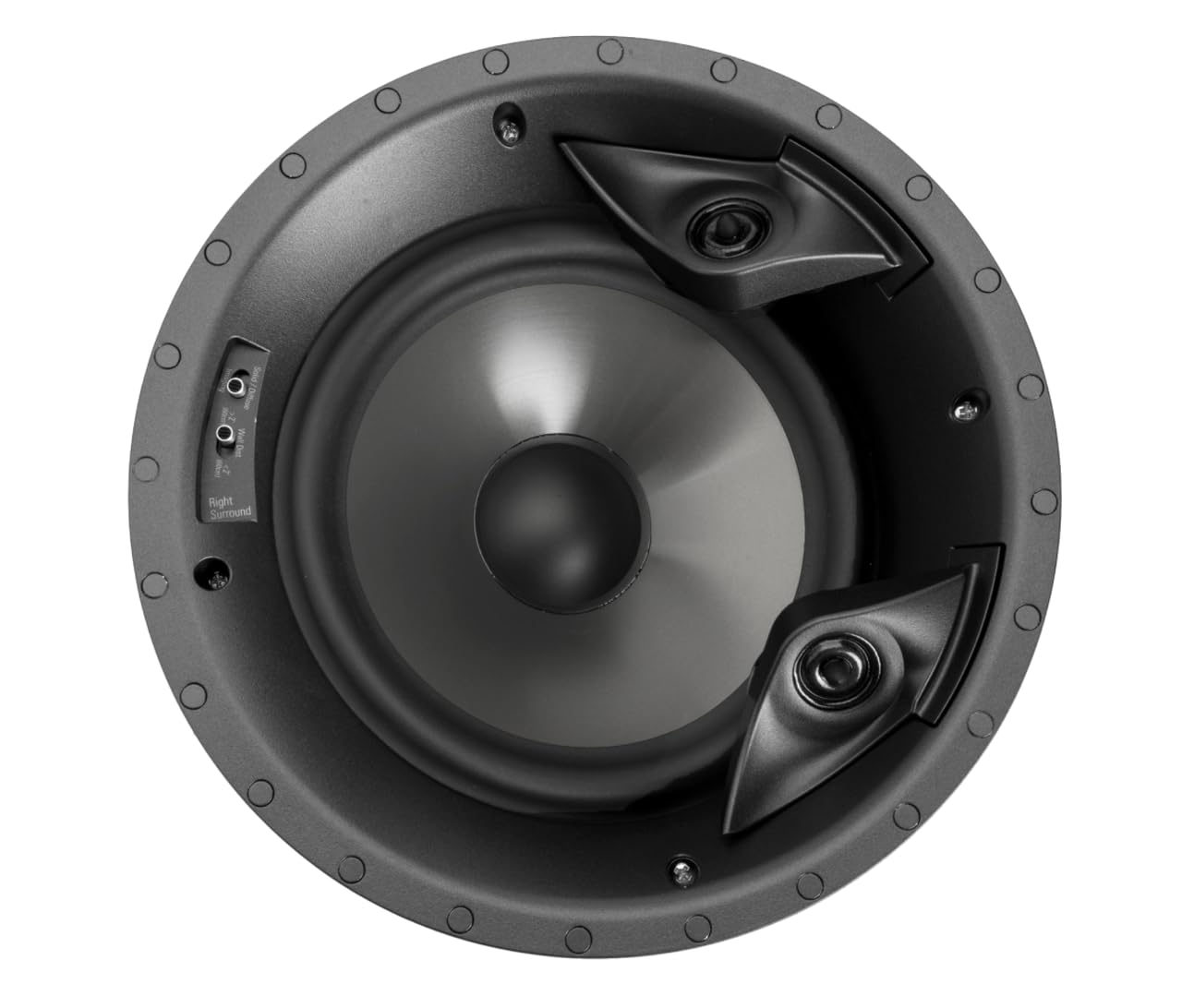 Polk Audio Vanishing Series 80 F/X-LS 8-Inch In-Ceiling Surround Sound Speakers (Pair) - Black | Dual 0.75