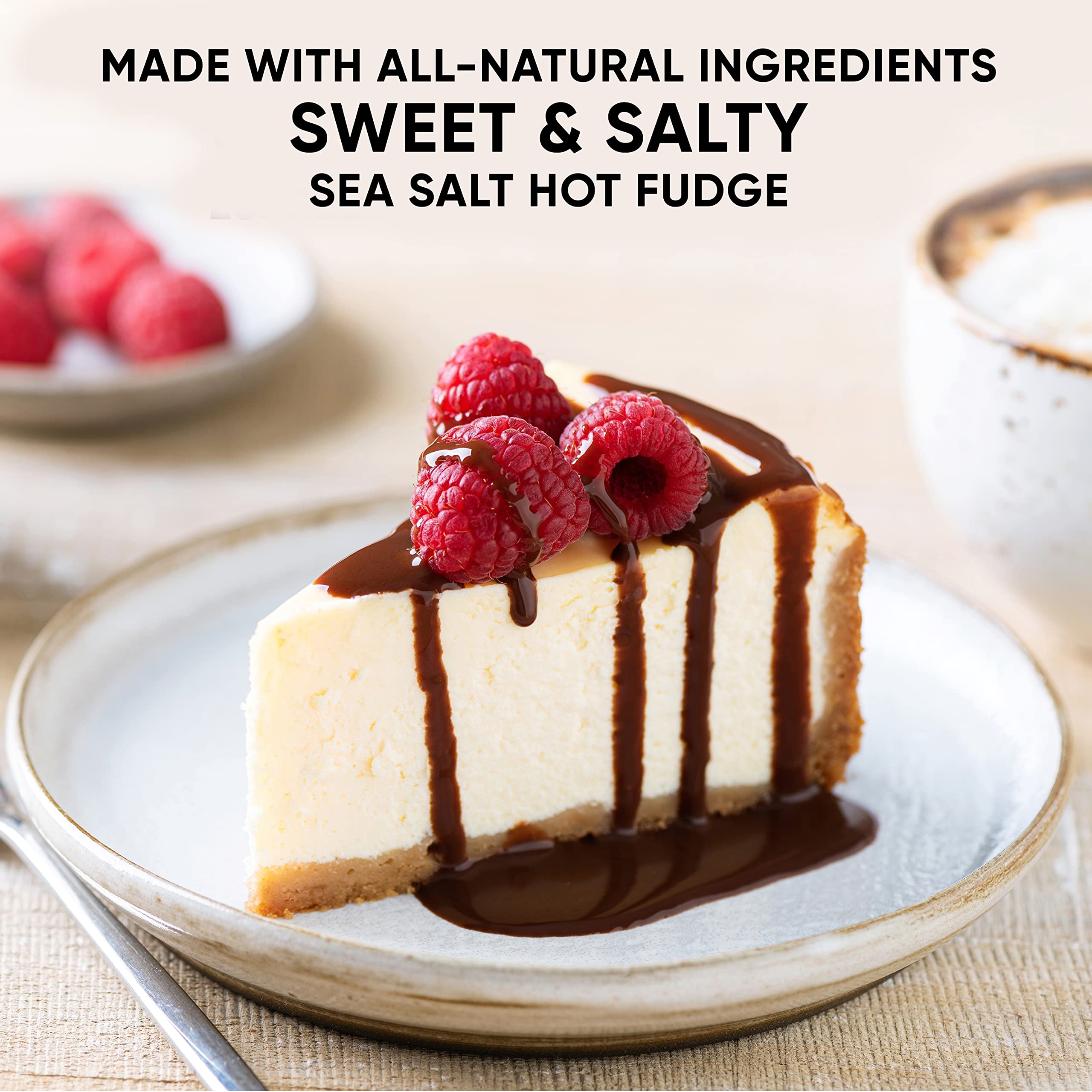 King's Cupboard Sea Salt Hot Fudge Chocolate Sauce - Premium All Natural Dessert Topping for Ice Cream, Coffee, Fondue & Ganache | Gluten-Free, Kosher Certified | Perfect for Sundaes, Milkshakes & Baking (27oz)